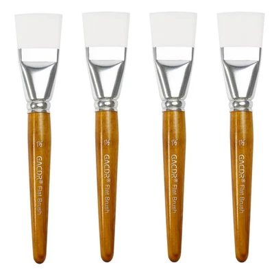 1 1/2 inch Flat Paint Brushes for Acrylic Painting,4 Pieces 38mm Large Craft - Image 1 of 4