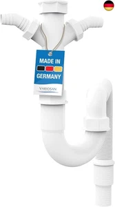 VARIOSAN Flexibler Röhrensiphon 11497, 1 1/2", 2 Siphon-Geräteanschlüsse 1", fü - Bild 1 von 7