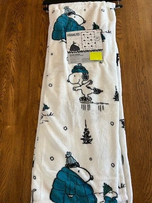 "Chaqueta acolchada de invierno Peanuts Snoopy Woodstock manta de patinaje sobre hielo 50 x 70"" NUEVA" Foto 1 de 4