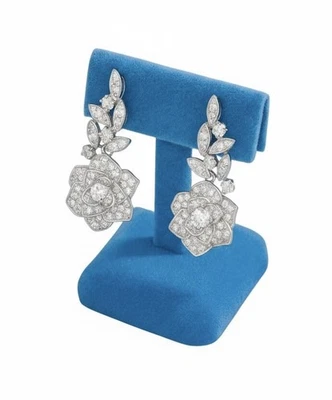 Pendientes Ann Taylor Flor Camelia Dije Colgante Plata Cristal Pétalo Hoja Circonita cúbica  Foto 1 de 4