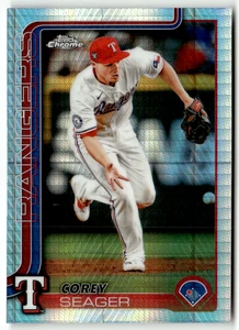 2025 Topps Chrome MLB No. 24 Corey Seager Hyper Refractor - Bild 1 von 2