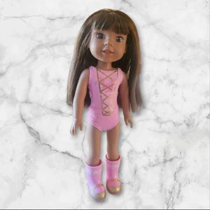 American Girl Wellie Wishers Ashlyn 14.5" Doll Pink Outfit & Boots Pre-Owned - Picture 1 of 14