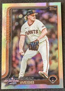 Actualización Topps 2025 #ASG48 Logan Webb All Star Game. Gigantes de San Francisco - Imagen 1 de 2