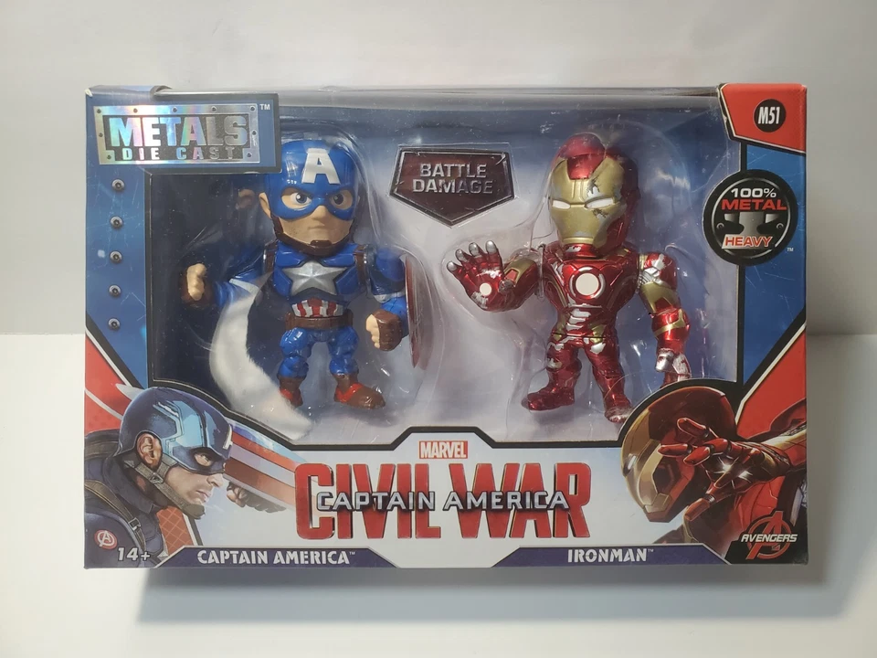 Marvel Avengers Captain America and Iron Man M51 Metals Diecast