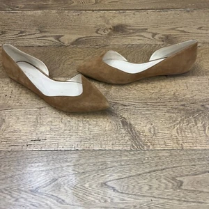 Marc Fisher Amra Pointed Toe Flats, Women's Size 7.5, Brown Suede Neutral - Picture 1 of 9