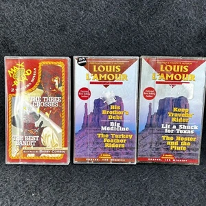 Louis L'Amour and Max Brand Audio Cassette Books Westerns 8 Stories - Picture 1 of 6