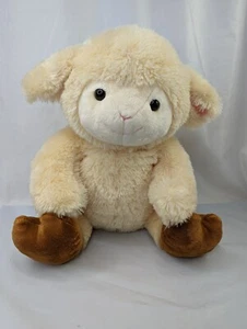Walmart Tan Lamb Sheep Plush 14 Inch Brown Feet Stuffed Animal Toy - Picture 1 of 8