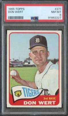 1965 TOPPS #271 DON WERT PSA 8 TIGERS NICELY CENTERED *INVAJ2595 - Image 1 of 2