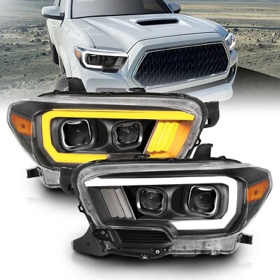 Faros traseros proyectores Anzo negros para Toyota Tacoma 2016-2022 111397 Foto 1 de 4