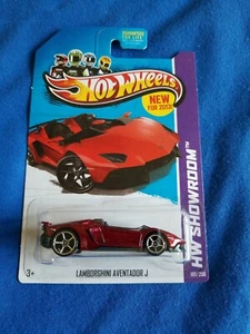 2013 Hot Wheels LAMBORGHINI AVENTADOR J Red 180/250 EXCELLENT CARD ALL stars - Picture 1 of 3