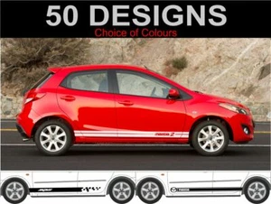 mazda 2 side stripes decals stickers graphics all years mazda stripes - Picture 1 of 1