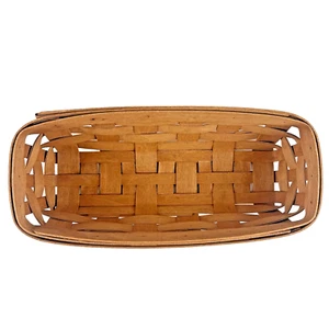 🧺 VTG 1992 Longaberger Basket Rectangular Wood Handwoven Signed USA 🇺🇸 - Picture 1 of 14