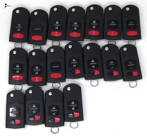 Mixed Lot x18 OEM Mazda Flip Key Remote Transmitters MIXED FCCIDs - Picture 1 of 2