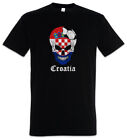 Croatia Football Skull I T-Shirt kroatische Flagge Fahne Fußball Banner Kroatien