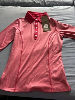 Cavello Long Sleeve Polo Shirt Size 10 Pink - Image 1 of 4