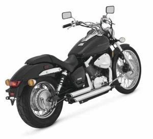 Shortshots Staggered Exhaust For Honda VT750C2B Shadow Phantom 2010-2015 Chrome - Picture 1 of 4