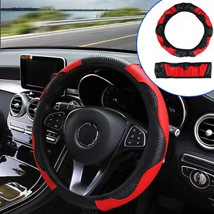 Faux Leather Wheel Cover for Ford - 15'' Breathable Anti-Slip Steering Wrap | US - Bild 1 von 9
