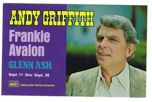 John Ascuaga Nugget 1975 Andy Griffith Headliner Postal Reno Casino Showroom - Imagen 1 de 1