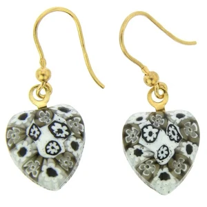 Pendientes corazón Millefiori cristal de Murano GlassOfVenice - oro - Imagen 1 de 5