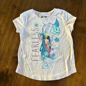 Disney Jumping Beans Girls Size 4 Graphic Tee Shirt Raya Last Dragon Purple  - Picture 1 of 4