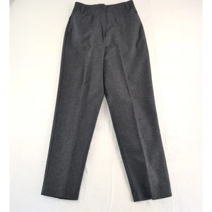 Vintage Audrey Celine 100% Wool Trousers Fully Lined Tailored Women's 8 DarkGrey - Picture 1 of 5