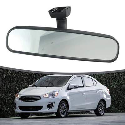 Rear View Mirror Plastic Replacement 1 Pc A047171 MN124448 Black Glass - Image 1 of 4