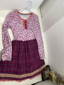 Vestido sin Mangas Matilda Jane Niñas Talla 12 Atado Estampado Querido Tul Invierno Fiestas - Imagen 1 de 3