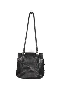 Bolso de hombro Prada original de cuero negro para mujer H0873 - Imagen 1 de 9
