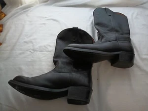 Santa Fe Boot Co Herren Westernstiefel schwarz Leder klassische Spitze & Stil Gr: 10 D - Bild 1 von 6