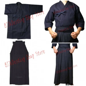 Japan Kendo Laido Aikido Hapkido Hakama Martial Arts Uniform  Kimono Dobok Blue - Picture 1 of 10