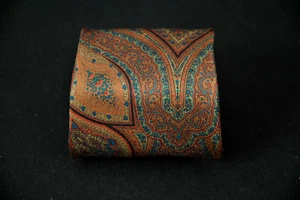 Neu mit Etikett Etro Milano Seidenkrawatte braun kupfer Paisley 1425RB - Bild 1 von 6