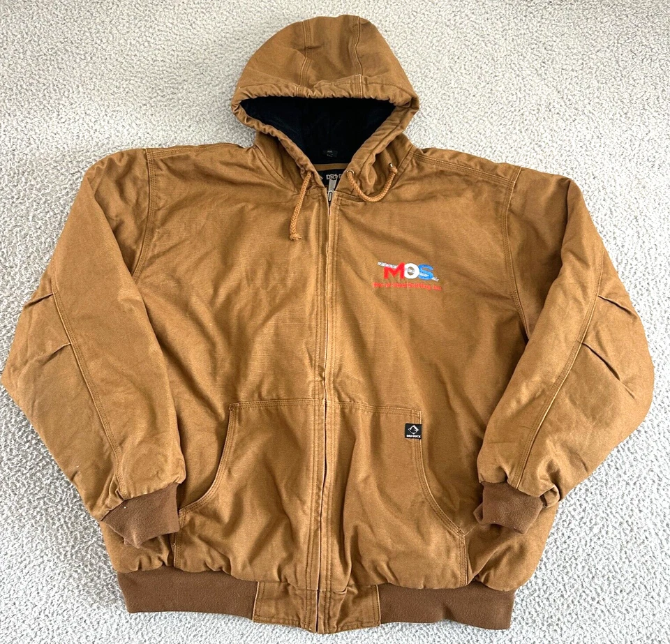 Chaqueta de Trabajo Dri Duck Con Capucha Para Hombre XXL Lona Gruesa Acolchada Bordada MOS Foto 1 de 4