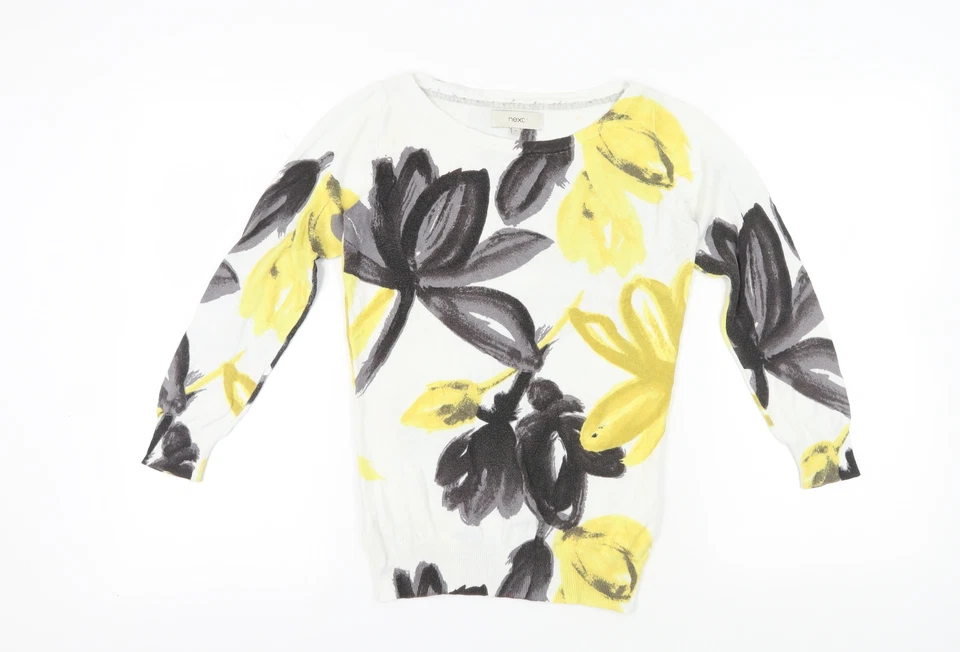 Next Women's Floral White Pullover Jumper, UK 6 - Image 1 of 4