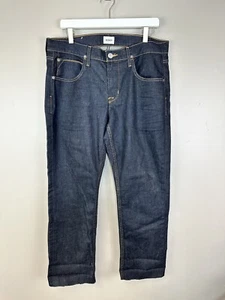 Hudson Jeans Men 34 Blue Byron Five Pocket Straight Dark Wash Denim Actual 36x28 - Picture 1 of 12