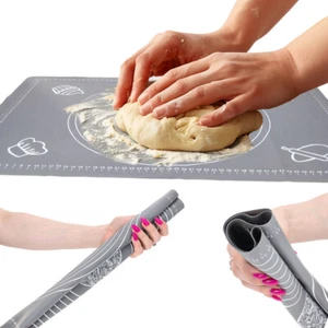 Matte Silikon Backmatte Teigmatte Backunterlage Ausrollmatte Kuchen Teig - Bild 1 von 18