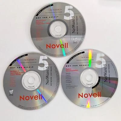 NOVELL Netware 5 CDs Client Software / Operating System Demo / Online Documents - Image 1 of 4
