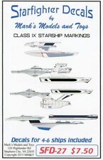 Starfighter Decals 27 x Star Trek: Class IX Starship Markings for 4 to 6 Ships