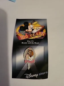 Disney 100 Years of Dreams Pin #72 Beauty And The Beast NEW - Picture 1 of 3