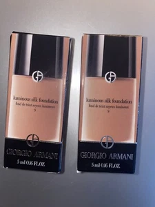 2 Giorgio Armani Luminous Silk Foundation, x2, *9* 5ml/0.16floz New In Box - Picture 1 of 1