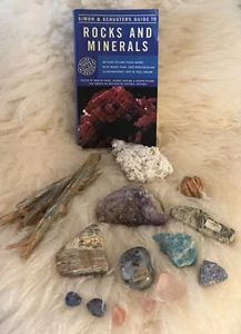 ROCK LOT, MINERAL CRYSTAL TURQUOISE AMETHYST & MORE ESTATE COLLECTION W/ BOOK - Picture 1 of 17