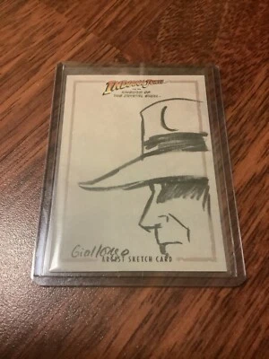 INDIANA JONES KINGDOM OF THE CRYSTAL SKULL SKETCH AUTO CARD ZACH GIALLONGO TOPPS - Image 1 of 2