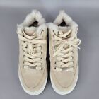 J/SLIDES Leslie Shearling Trim Suede Leather Mid Top Sneakers Size 7 Women's 