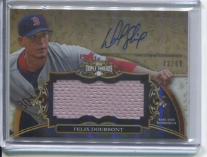 FELIX DOUBRONT 2013 TOPPS TRIPLE THREADS JUMBO JERSEY AUTO #12/99 RED SOX - Picture 1 of 2