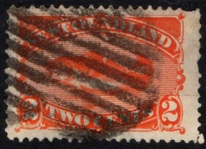 NEWFOUNDLAND Terranova Canada (America) 1887-Usato al 70% 2 c. arancione #AMUK - Foto 1 di 2