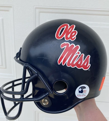 RARE Vintage Ole Miss Rebels Franklin Plastic Football Helmet Man Cave NCAA USA Cover