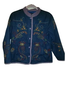 DENIM & Co. Embroidery Denim Jacket Medium - Bild 1 von 5