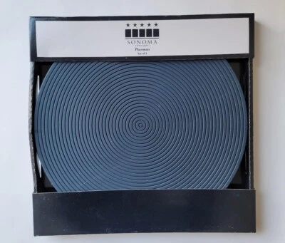 Brand New Sonoma Life + Style Blue Vinyl Placemats Set of 4 - Image 1 of 4