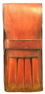 "Lamy"  Brown  Pouch / Genuine  Leather  case  for  Four  pens - Picture 1 of 10