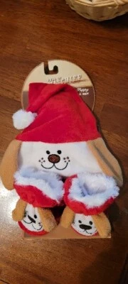 Botines y sombrero para cachorro de Navidad para bebé recién nacido-3 meses nuevos Foto 1 de 3