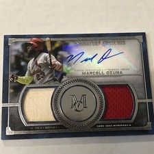Marcel Ozuna 2019 Topps Museum Collection Signature Swatches Dual Relic Auto /99